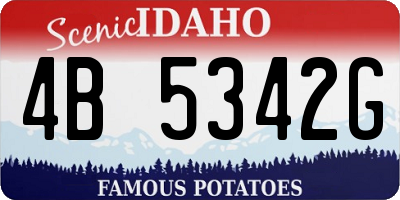 ID license plate 4B5342G