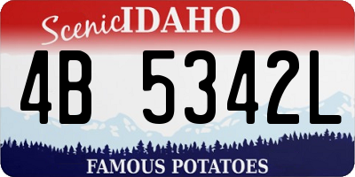 ID license plate 4B5342L