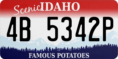 ID license plate 4B5342P