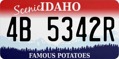ID license plate 4B5342R