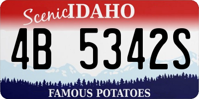 ID license plate 4B5342S