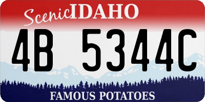 ID license plate 4B5344C