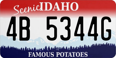 ID license plate 4B5344G