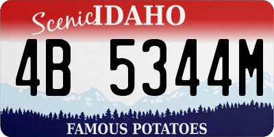 ID license plate 4B5344M