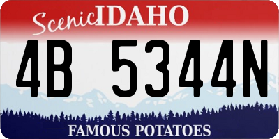 ID license plate 4B5344N