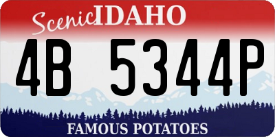 ID license plate 4B5344P