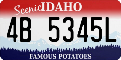 ID license plate 4B5345L