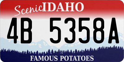 ID license plate 4B5358A