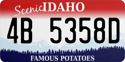 ID license plate 4B5358D