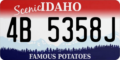 ID license plate 4B5358J