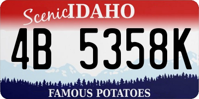 ID license plate 4B5358K