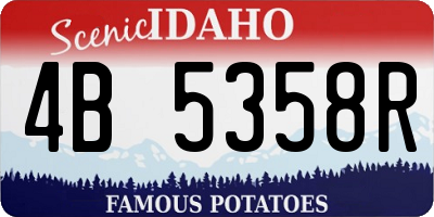 ID license plate 4B5358R