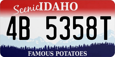 ID license plate 4B5358T