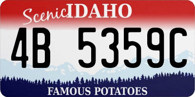 ID license plate 4B5359C