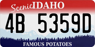 ID license plate 4B5359D