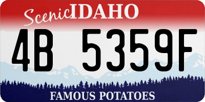 ID license plate 4B5359F