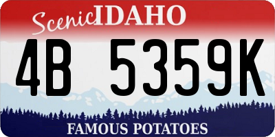 ID license plate 4B5359K