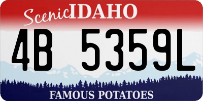 ID license plate 4B5359L