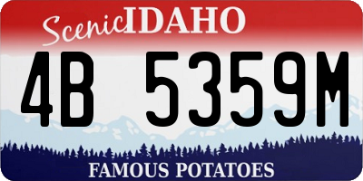 ID license plate 4B5359M