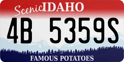 ID license plate 4B5359S