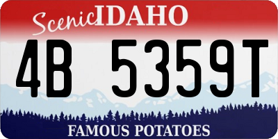 ID license plate 4B5359T
