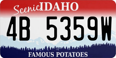 ID license plate 4B5359W