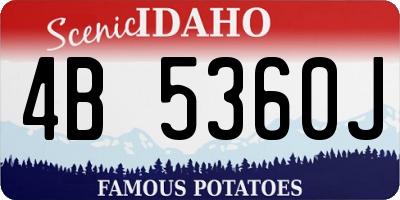 ID license plate 4B5360J