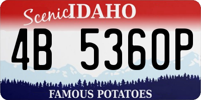 ID license plate 4B5360P