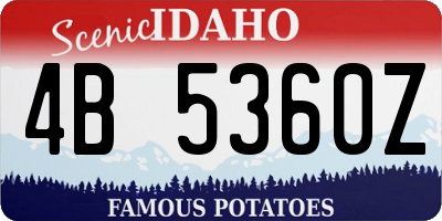 ID license plate 4B5360Z