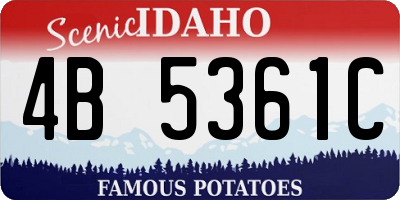 ID license plate 4B5361C