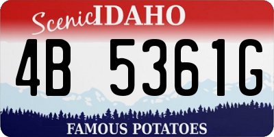 ID license plate 4B5361G