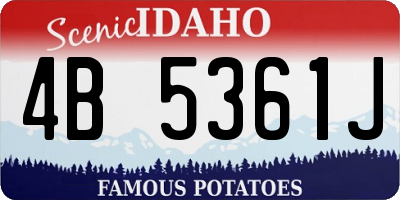 ID license plate 4B5361J