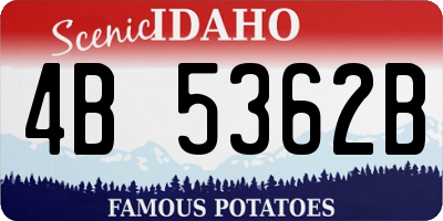 ID license plate 4B5362B