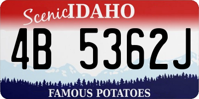 ID license plate 4B5362J