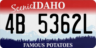ID license plate 4B5362L