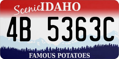 ID license plate 4B5363C