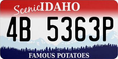 ID license plate 4B5363P