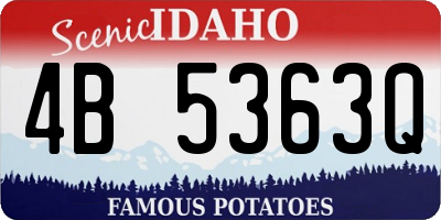 ID license plate 4B5363Q