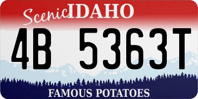 ID license plate 4B5363T