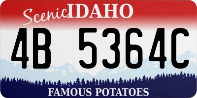 ID license plate 4B5364C