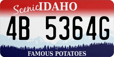 ID license plate 4B5364G