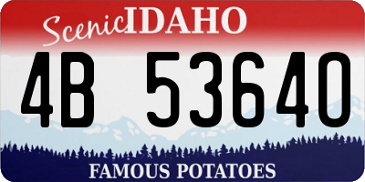 ID license plate 4B5364O