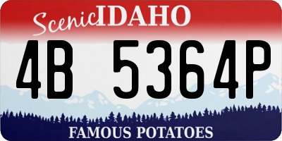 ID license plate 4B5364P