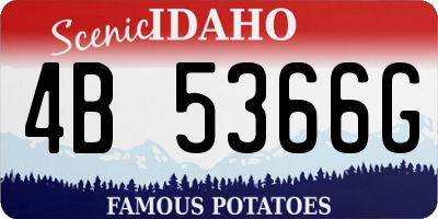 ID license plate 4B5366G