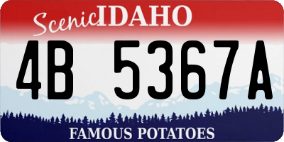 ID license plate 4B5367A