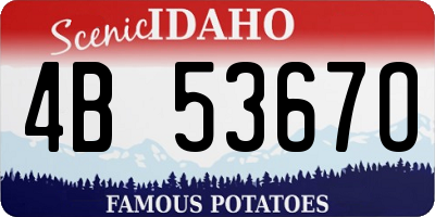 ID license plate 4B5367O