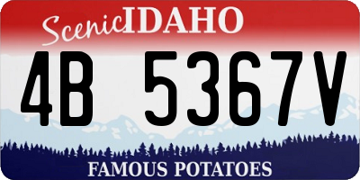 ID license plate 4B5367V