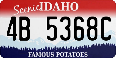 ID license plate 4B5368C