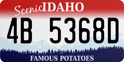 ID license plate 4B5368D