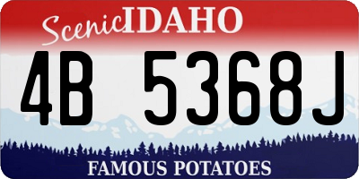ID license plate 4B5368J